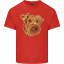 An Airedale Terrier Waterside Bingley Dog Kids T-Shirt Childrens Red