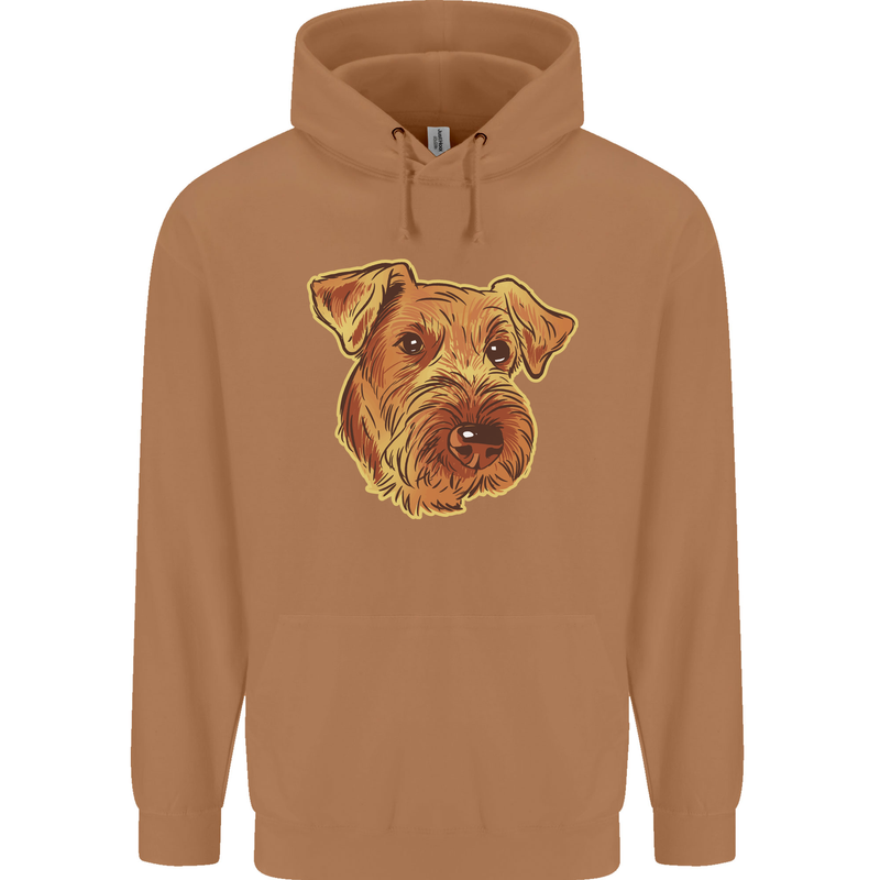 An Airedale Terrier Waterside Bingley Dog Mens 80% Cotton Hoodie Caramel Latte