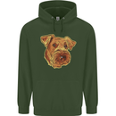 An Airedale Terrier Waterside Bingley Dog Mens 80% Cotton Hoodie Forest Green