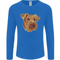 An Airedale Terrier Waterside Bingley Dog Mens Long Sleeve T-Shirt Royal Blue