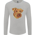 An Airedale Terrier Waterside Bingley Dog Mens Long Sleeve T-Shirt Sports Grey