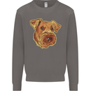 An Airedale Terrier Waterside Bingley Dog Mens Sweatshirt Jumper Charcoal