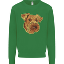 An Airedale Terrier Waterside Bingley Dog Mens Sweatshirt Jumper Irish Green