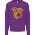 An Airedale Terrier Waterside Bingley Dog Mens Sweatshirt Jumper Purple