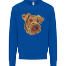 An Airedale Terrier Waterside Bingley Dog Mens Sweatshirt Jumper Royal Blue