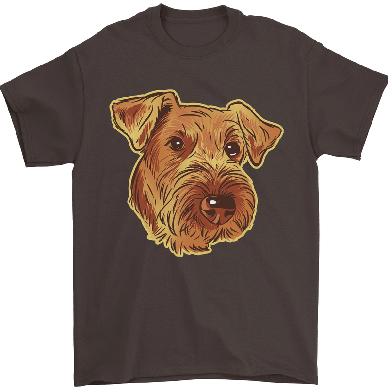 An Airedale Terrier Waterside Bingley Dog Mens T-Shirt 100% Cotton Dark Chocolate