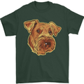 An Airedale Terrier Waterside Bingley Dog Mens T-Shirt 100% Cotton Forest Green