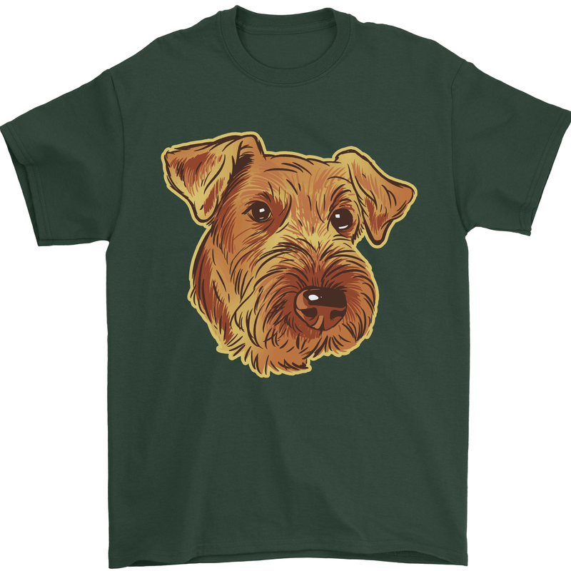An Airedale Terrier Waterside Bingley Dog Mens T-Shirt 100% Cotton Forest Green