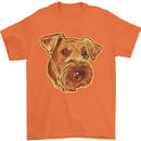 An Airedale Terrier Waterside Bingley Dog Mens T-Shirt 100% Cotton Orange