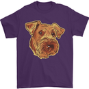 An Airedale Terrier Waterside Bingley Dog Mens T-Shirt 100% Cotton Purple
