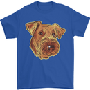 An Airedale Terrier Waterside Bingley Dog Mens T-Shirt 100% Cotton Royal Blue