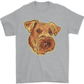 An Airedale Terrier Waterside Bingley Dog Mens T-Shirt 100% Cotton Sports Grey