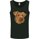 An Airedale Terrier Waterside Bingley Dog Mens Vest Tank Top Black