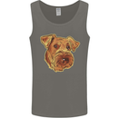 An Airedale Terrier Waterside Bingley Dog Mens Vest Tank Top Charcoal