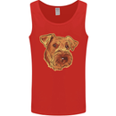 An Airedale Terrier Waterside Bingley Dog Mens Vest Tank Top Red