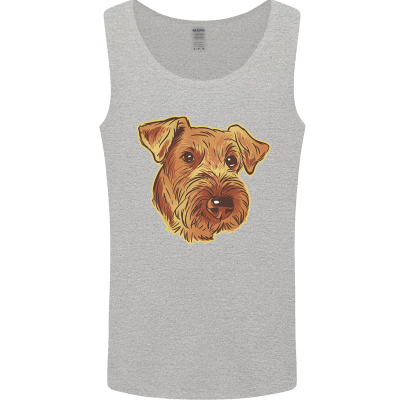 An Airedale Terrier Waterside Bingley Dog Mens Vest Tank Top Sports Grey