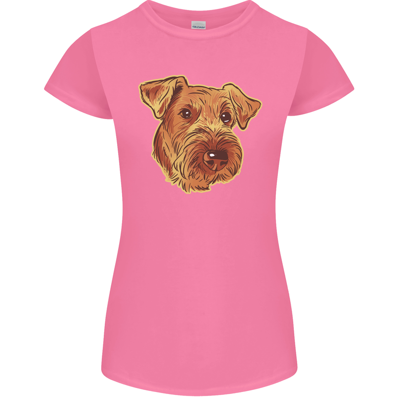 An Airedale Terrier Waterside Bingley Dog Womens Petite Cut T-Shirt Azalea