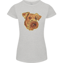 An Airedale Terrier Waterside Bingley Dog Womens Petite Cut T-Shirt Sports Grey