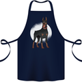 An Alert Doberman Cotton Apron 100% Organic Navy Blue
