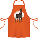 An Alert Doberman Cotton Apron 100% Organic Orange