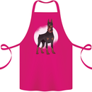 An Alert Doberman Cotton Apron 100% Organic Pink