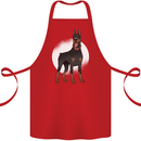 An Alert Doberman Cotton Apron 100% Organic Red