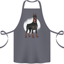 An Alert Doberman Cotton Apron 100% Organic Steel