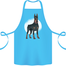 An Alert Doberman Cotton Apron 100% Organic Turquoise
