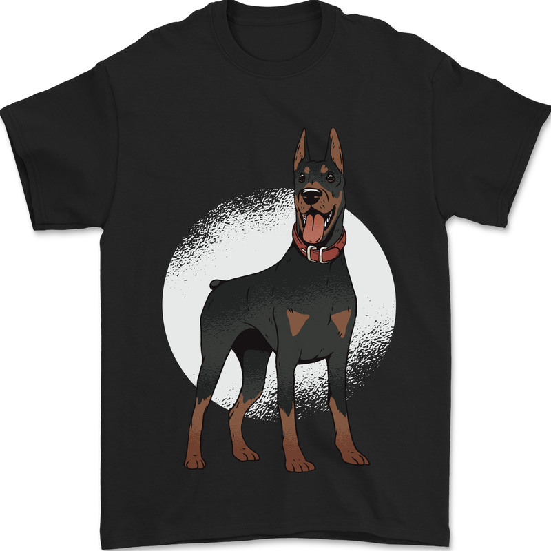 An Alert Doberman Mens T-Shirt 100% Cotton Black