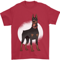 An Alert Doberman Mens T-Shirt 100% Cotton Red