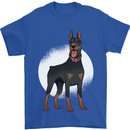 An Alert Doberman Mens T-Shirt 100% Cotton Royal Blue