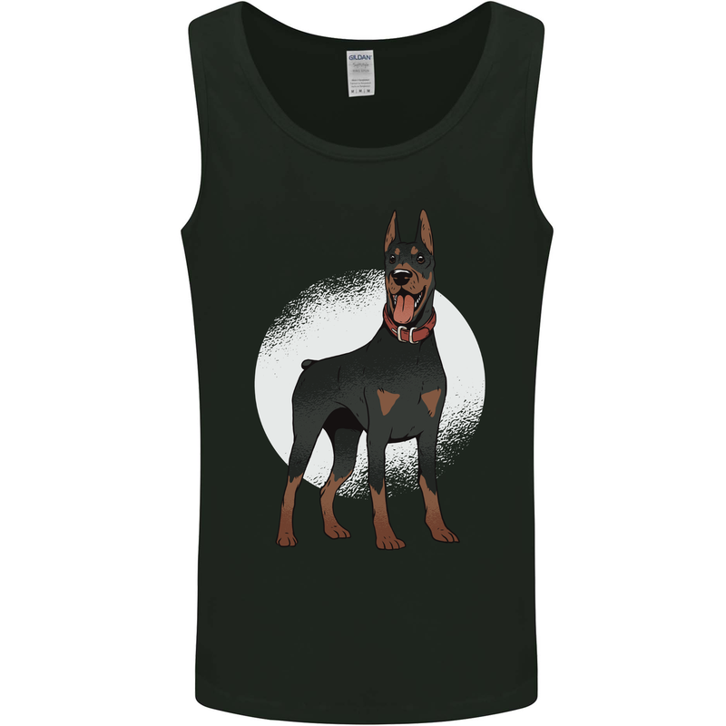 An Alert Doberman Mens Vest Tank Top Black