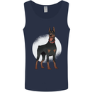 An Alert Doberman Mens Vest Tank Top Navy Blue