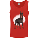 An Alert Doberman Mens Vest Tank Top Red
