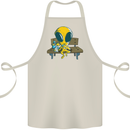 An Alien Eating Magic Mushrooms LSD Cotton Apron 100% Organic Natural