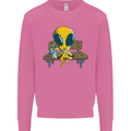 An Alien Eating Magic Mushrooms LSD Mens Sweatshirt Jumper Azalea