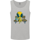 An Alien Eating Magic Mushrooms LSD Mens Vest Tank Top Sports Grey