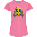 An Alien Eating Magic Mushrooms LSD Womens Petite Cut T-Shirt Azalea