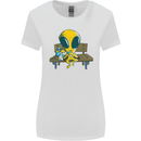 An Alien Eating Magic Mushrooms LSD Womens Wider Cut T-Shirt White