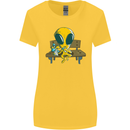 An Alien Eating Magic Mushrooms LSD Womens Wider Cut T-Shirt Yellow