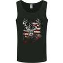 An American Deer With Flag USA Hunting Mens Vest Tank Top Black
