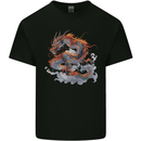 An Ancient Dragon on a Cloud Kids T-Shirt Childrens Black