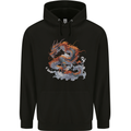 An Ancient Dragon on a Cloud Mens 80% Cotton Hoodie Black