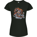 An Ancient Dragon on a Cloud Womens Petite Cut T-Shirt Black
