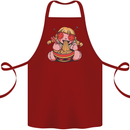 An Anime Voodoo Doll Cotton Apron 100% Organic Maroon