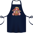 An Anime Voodoo Doll Cotton Apron 100% Organic Navy Blue