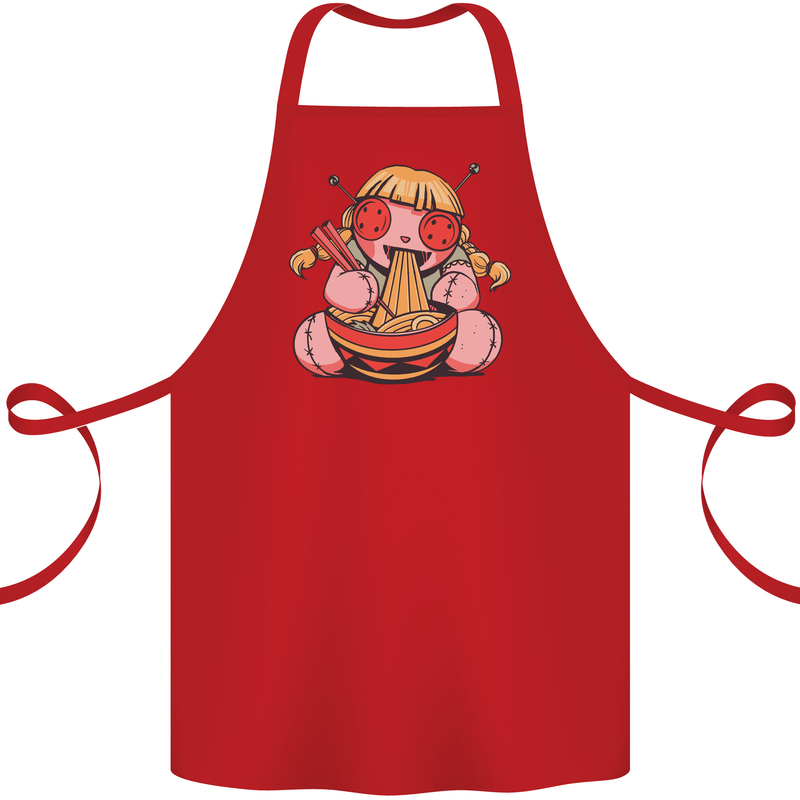 An Anime Voodoo Doll Cotton Apron 100% Organic Red