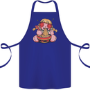 An Anime Voodoo Doll Cotton Apron 100% Organic Royal Blue