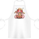 An Anime Voodoo Doll Cotton Apron 100% Organic White