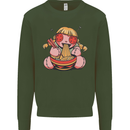 An Anime Voodoo Doll Kids Sweatshirt Jumper Forest Green